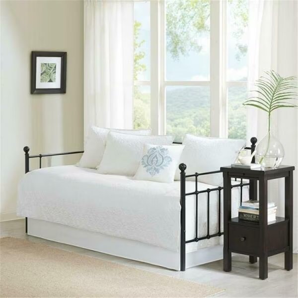 Quebec 6-Piece Daybed Cover Set, White, Madison Park, Mfr#: MP13-3980